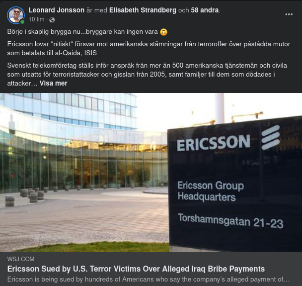 Över 500 Amerikaner Stämmer Ericsson