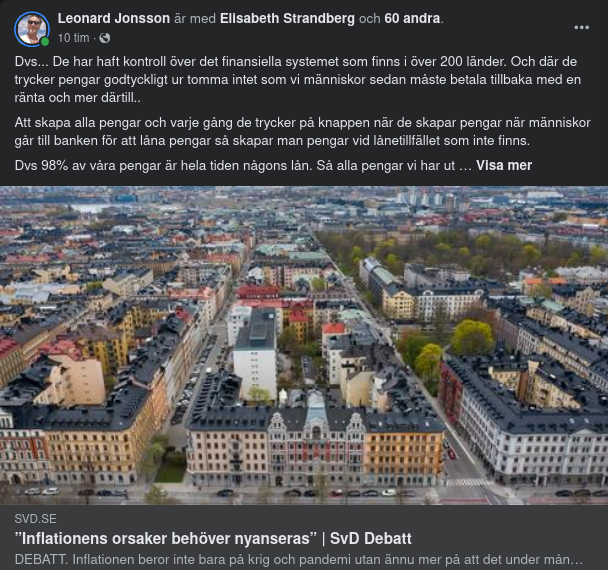 Orsaksnyanserad Inflation I SvD