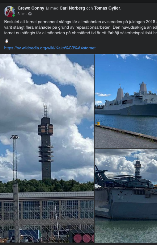 USS Arlington Vid Kaknästornet