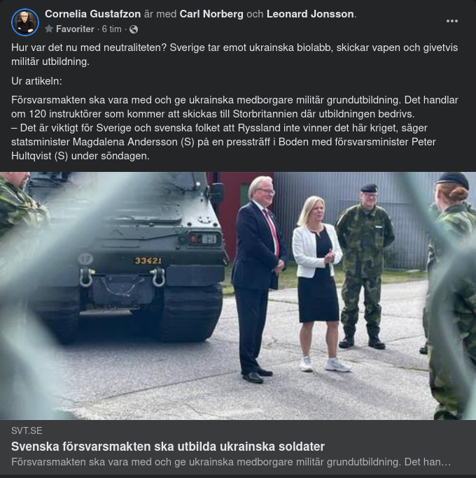 Sverige Utbildar Ukrainska Militärer