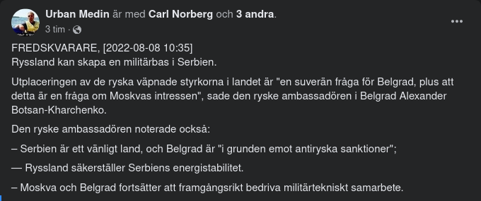 Rysk Militärbas I Serbien?