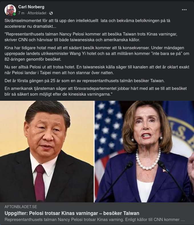 Pelosi, Kina & Taiwan