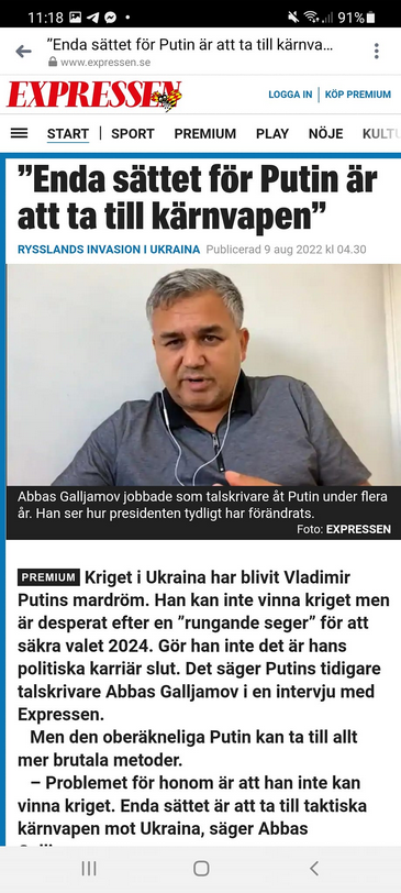 Kärnvapen Enda Sättet För Putin I Expressen
