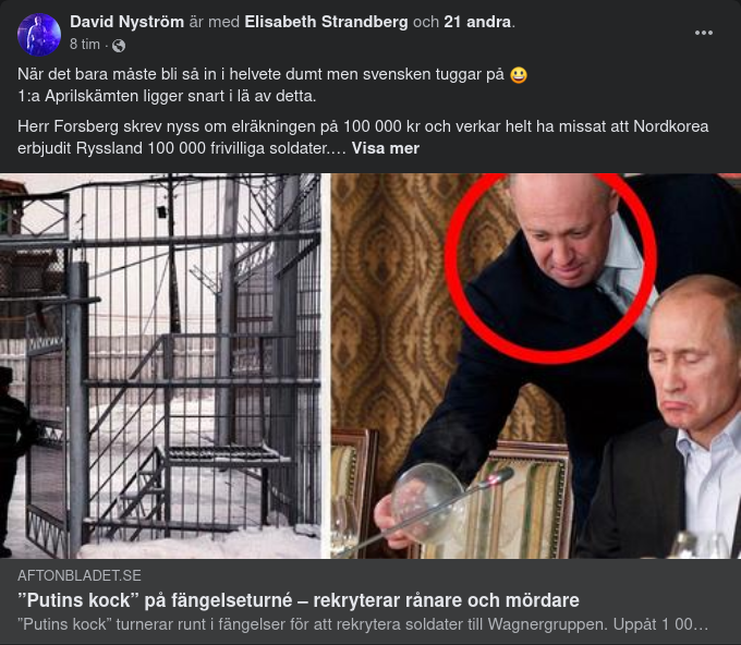 Putins Kock Rekryterar I Aftonbladet