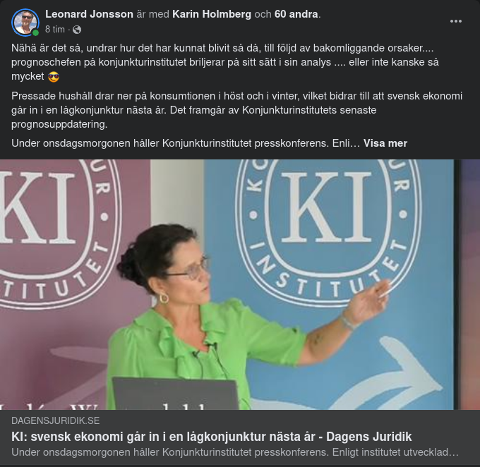 KI Spår Svensk Lågkonjunktur