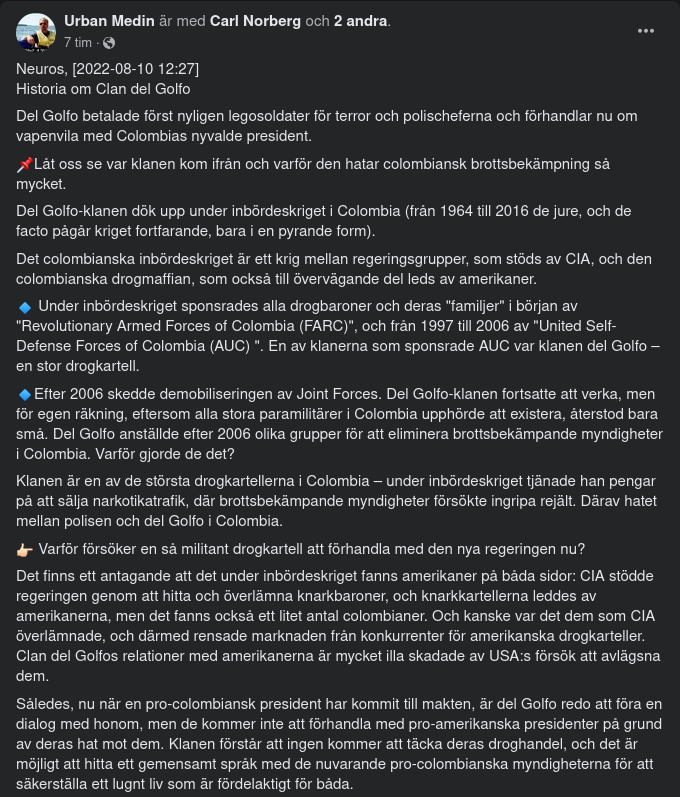 Clan de Gollo & Colombias Nyvalde President