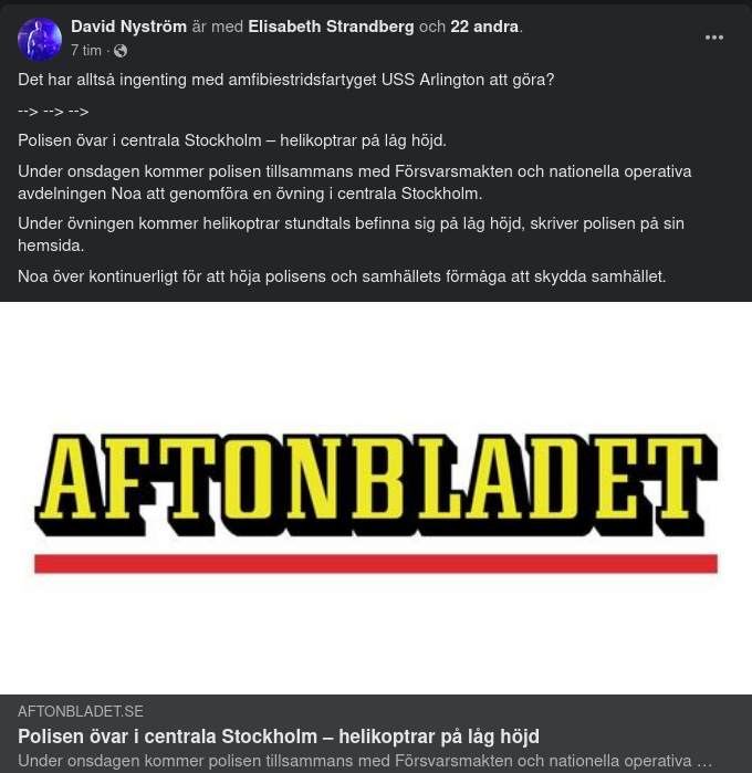 Polisövning I Stockholm