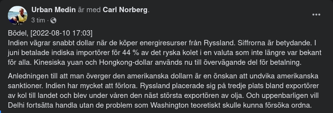 Minskad Indisk Dollaranvändning