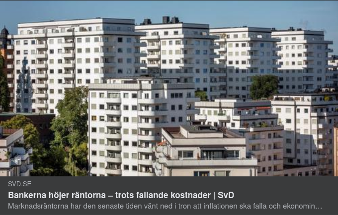 Fallande Kostnader För Räntehöjande Banker