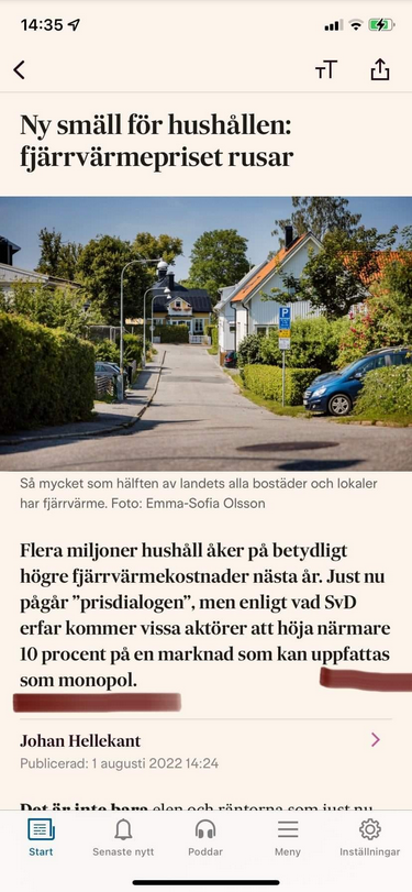 Rusande Fjärrvärmepriser