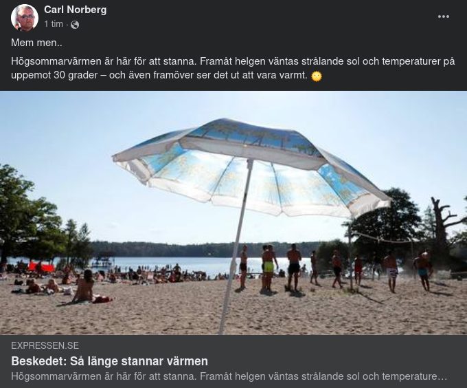 Medial Värmebölja Utan Lavafärger & Global Uppvärmning