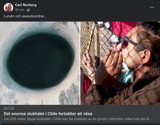 Växande Slukhål I Chile