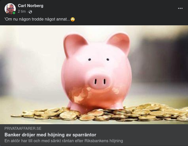 Dröjande Sparräntehöjande