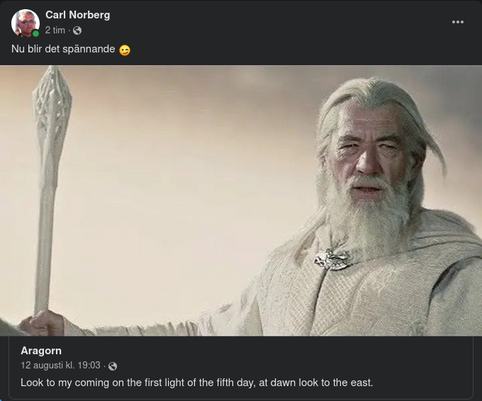 Med Första Ljuset Den Femte Dagen