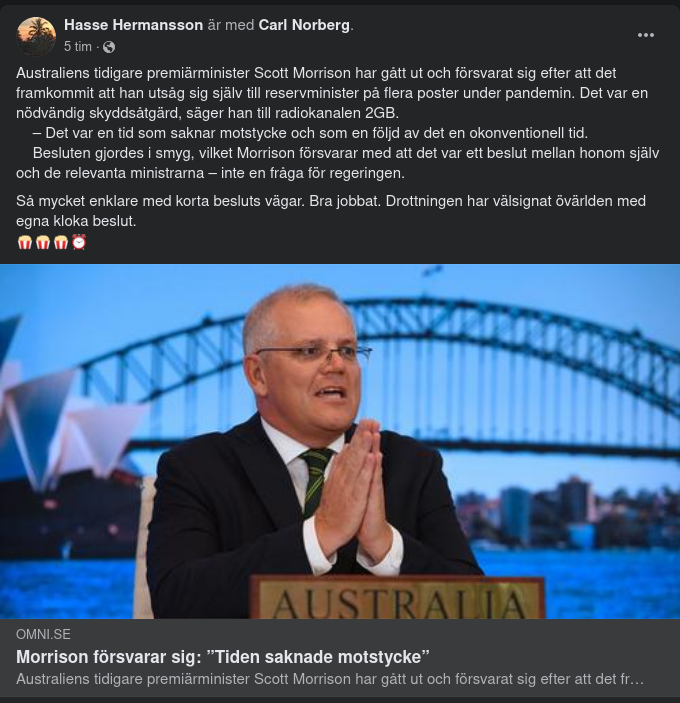 Australiensk Inrikespolitik I Covidiotins Kölvatten