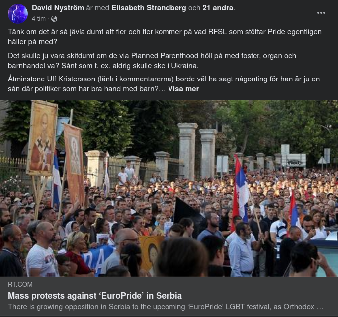 Serbisk Massprotest Mot 'EuroPride'