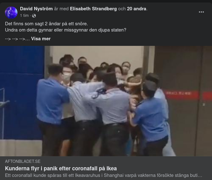 Karantänflyende IKEA-Kunder I Shanghai