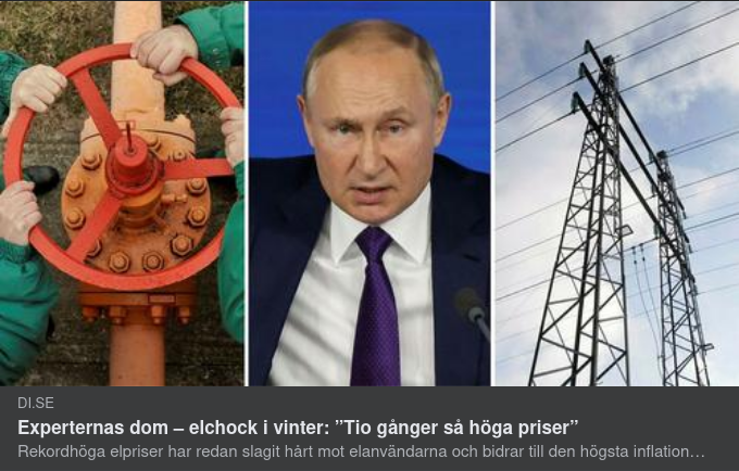 Expertförväntad Elprischock I Vinter I Väntan På Större Allmän Förståelse