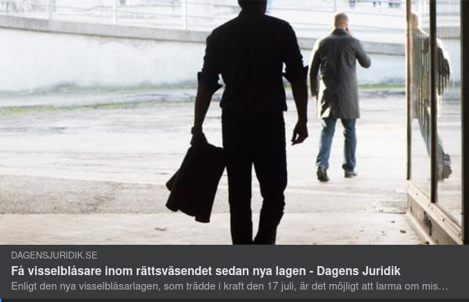 Få Visselblåsare Inom Rättsväsendet