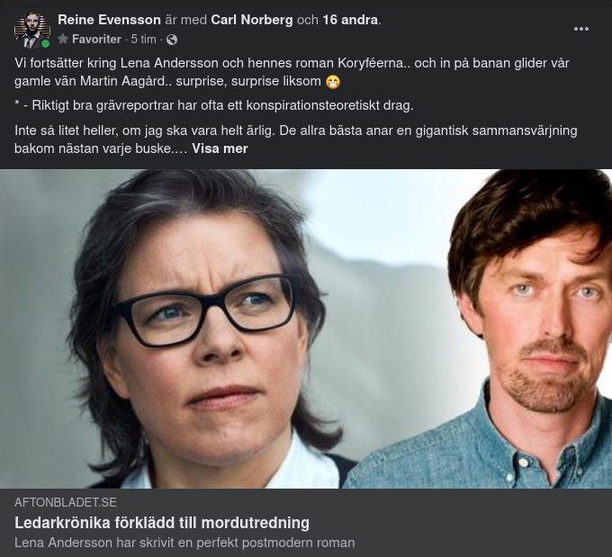 Koryféerna & En Konspirationsteoretiskt Kravlande Aagård