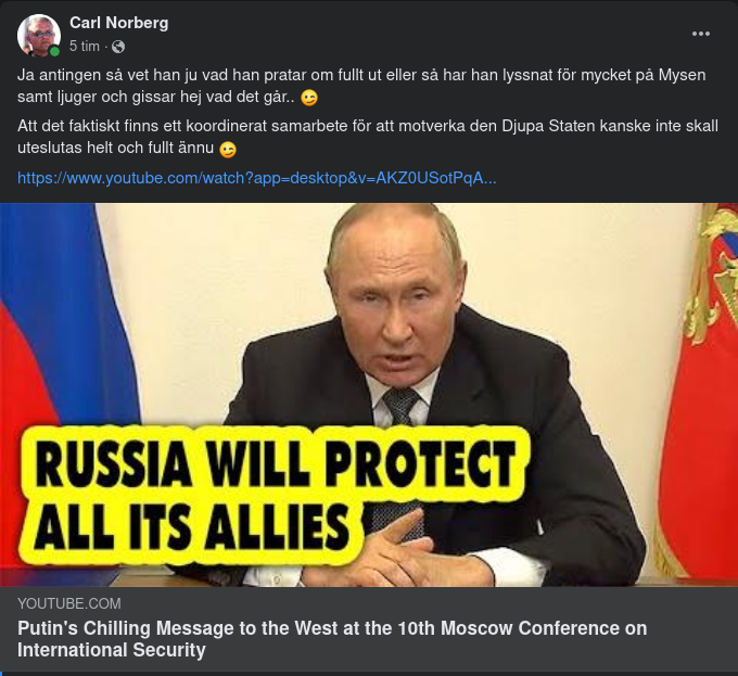 Putin Pratar Efter Förstånd