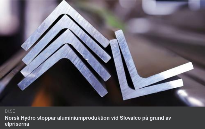 Elpriser Stoppar Aluminiumproduktion För Norsk Hydro I Slovakien