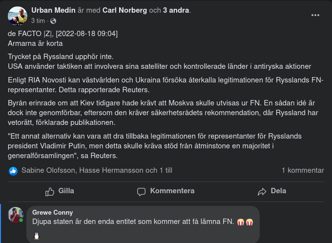 Väst Vill Ha Ut Ryssland Ur FN