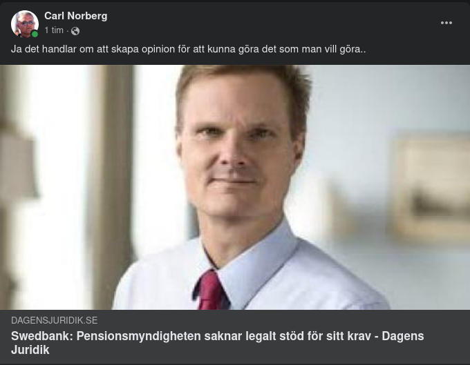 Swedbank Bestrider Pensionsmyndighetens Miljardkrav