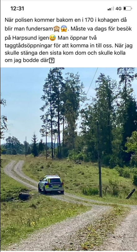 Poliskoll I Kohagen Vid Harpsund