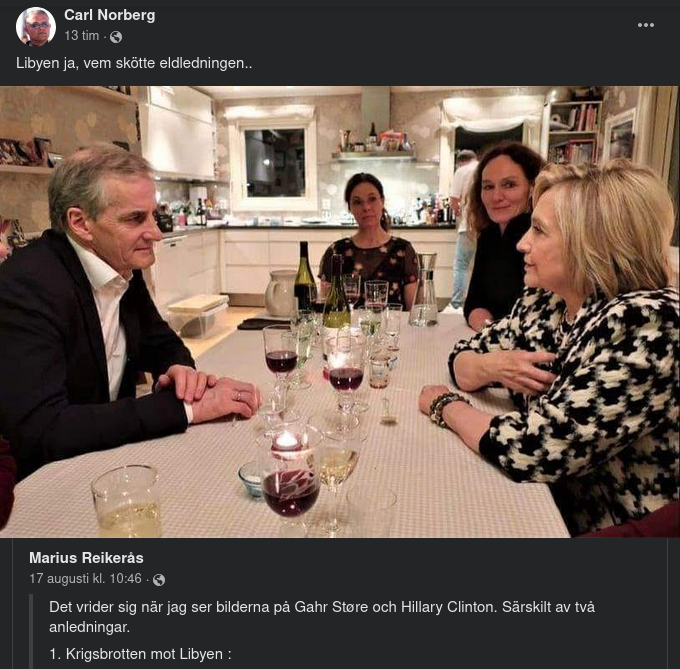 Libyen, Hillary Clinton & Jonas Gahr Støre