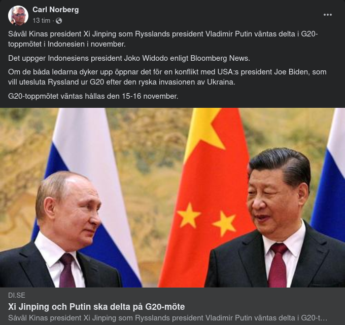 Putin & Xi Till G20