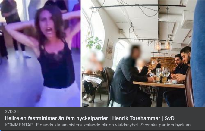 Hellre Festminister Än Hyckelpartier I SvD