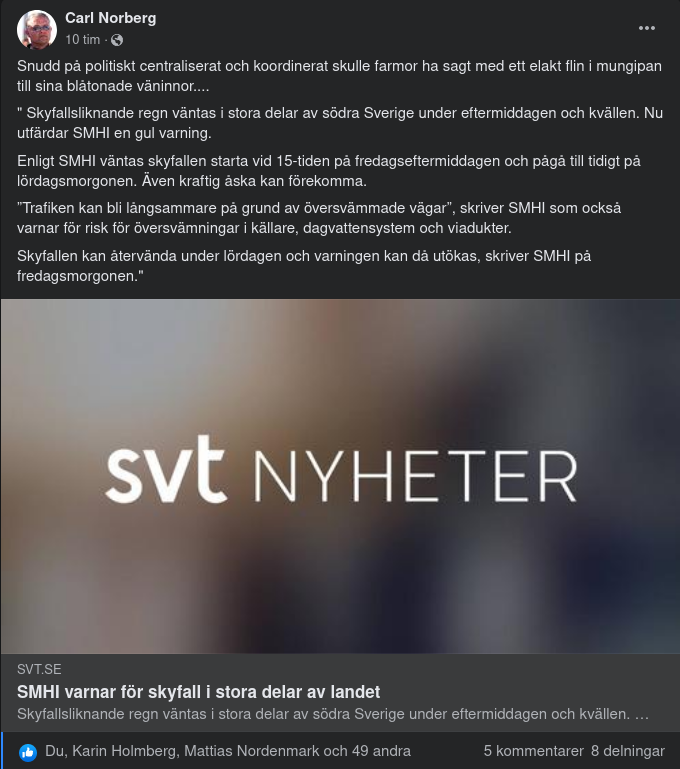 Skyfallsvarnande SMHI