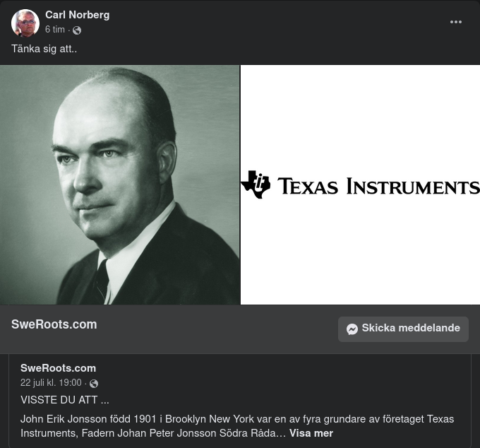John Erik Jonsson & Texas Instruments