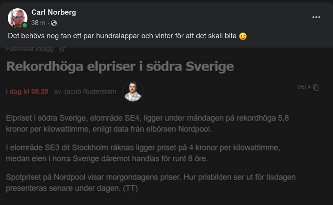 Bitande Elprisrekord