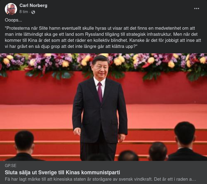 Svensk Utförsäljning Till Kina