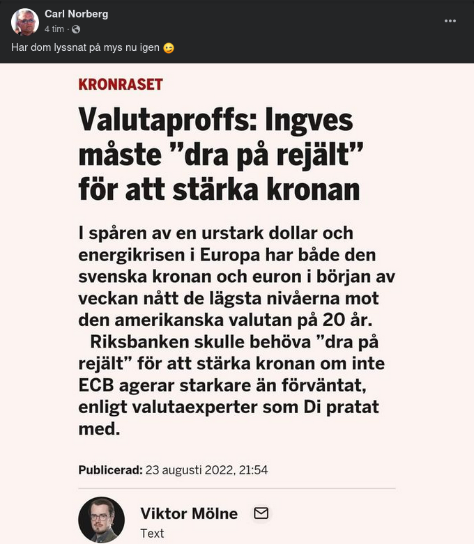 Myslyssnande Valutaproffs?..