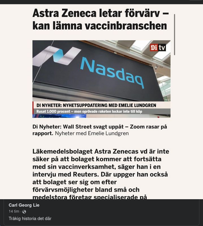 Astra Zeneca Kan Lämna Vaccinbranschen