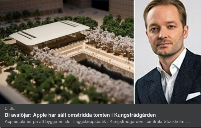 Apple Har Sålt Omstridd Tomt I Kungsträdgården