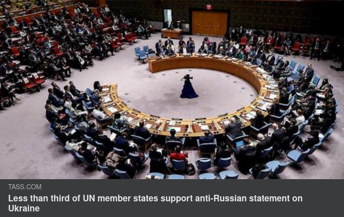 Färre Än En Tredjedel Stöder Antiryskt Uttalande I FN