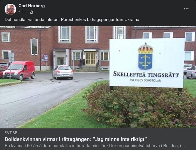 Ukrainska Bidragspengar I Boliden?..