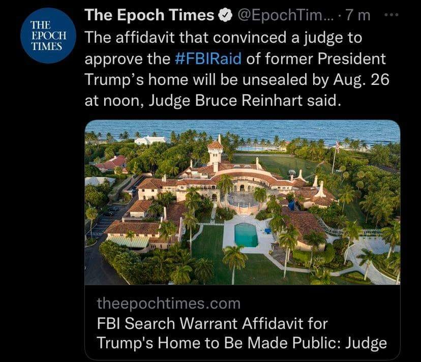 Affidavit Offentliggörs Idag