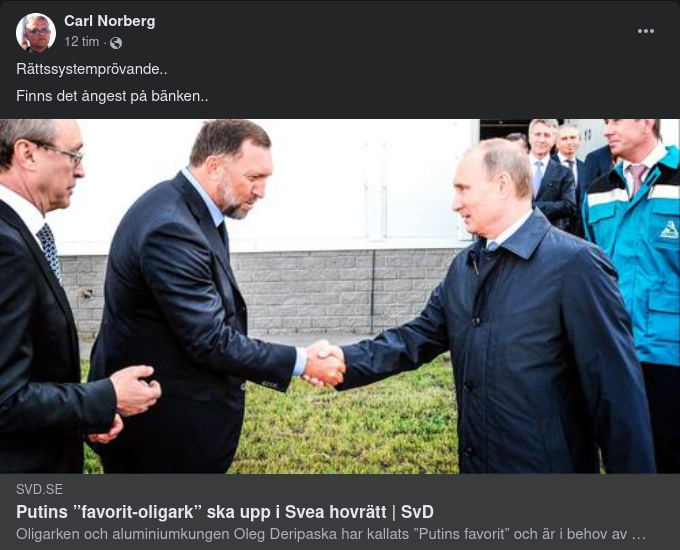 Deripaska Upp I Svea Hovrätt