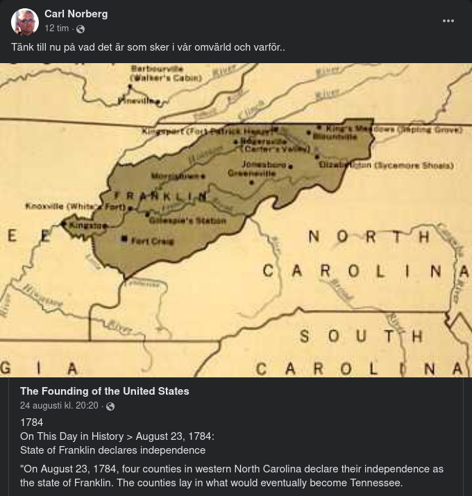 State Of Franklin 1784