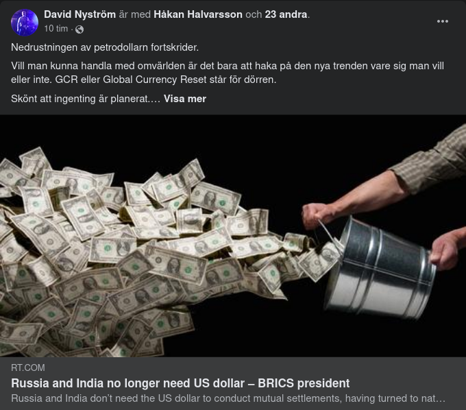 Inget Dollarbehov Mellan Ryssland & Indien