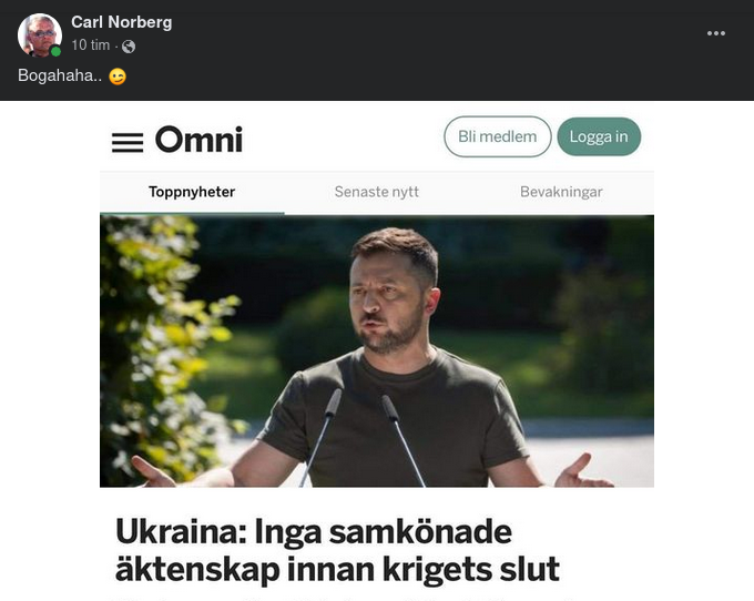 Inga Samkönade Ukrainska Äktenskap Innan Krigsslut