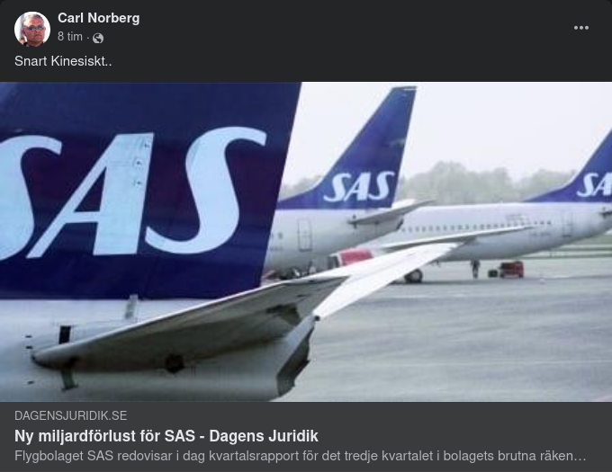Ny Miljardförlust För SAS