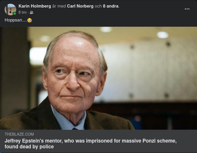 Epsteins Mentor Död