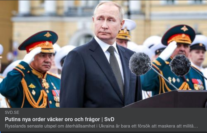 Rysk Återhållsamhet Är Maskerat Militärt Fastnande I SvD