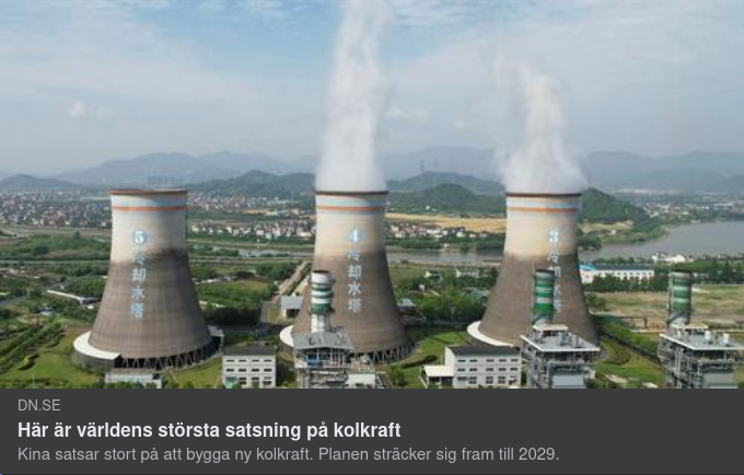 Kinesisk Kolkraft Utan Miljörörelsekommentar